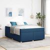 vidaXL Bedframe met matras Blauw 140 x 200 cm Stof