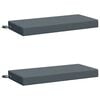 vidaXL Bank Kussens SOEST 2 st 100% Polyester Blauw 60 x 40 x 8 cm