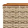 vidaXL 10-delige Loungeset met kussens poly rattan beige