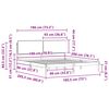 vidaXL Bedframe met Gevoerd Hoofdgedeelte Zwart 180 x 200 cm
