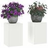 vidaXL Plantenstandaard 2 pcs Wit 24 x 24 x 35 cm Staal