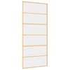 vidaXL Schuifdeur 90x205 cm helder ESG-glas en aluminium goudkleurig