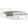 vidaXL Bedframe Wit 208.6 x 157.6 x 69.4 cm Massief grenenhout
