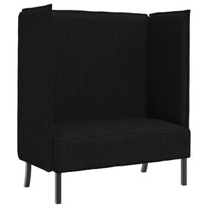 vidaXL Hoge Rug Bank 101cm Zwart Stof