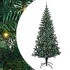 vidaXL Kunstmatig Voorverlicht Kerstboom Groen 240 cm PVC en Metaal