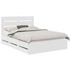 vidaXL Bedframe met lade met opslag Wit 160 x 200 cm Ingenieurshout