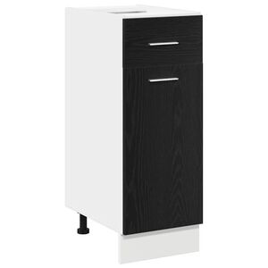 vidaXL Hangkast Zwart Eiken 30 x 46 x 81,5 cm Bewerkt hout