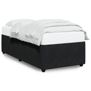 vidaXL Bedframe zonder matras 100x200 cm fluweel zwart