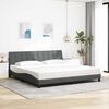 vidaXL Bedframe zonder matras "Hanko" stof donkergrijs 200x200 cm