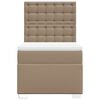 vidaXL Boxspring met matras kunstleer cappuccinokleurig 80x200 cm