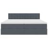 vidaXL Opslag bed met matras met hoofdeinde Donkergrijs 100 x 200 cm