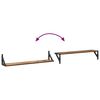 vidaXL Wandplanken 2 pcs Oud Hout 80 x 15 x 15,5 cm Bewerkt hout
