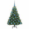 vidaXL Kunstkerstboom met 150 LED met standaard Groen 120 cm PE en PVC