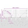 vidaXL Hek met Paal Grijs 0,4 x 50 m Staal en PVC