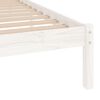 vidaXL Bedframe massief hout wit 90x190 cm
