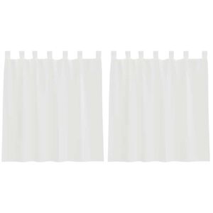 vidaXL Gordijnen voile met lussen 2 st 140x140 cm wit