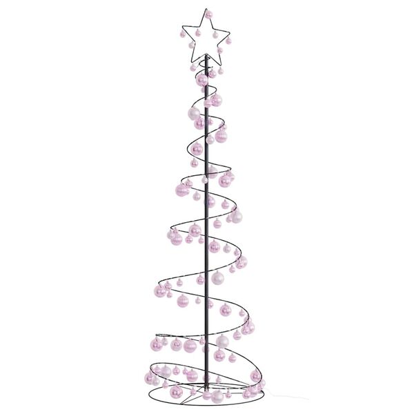 vidaXL LED-kerstboom met kerstballen 120 LED's warm wit 180 cm