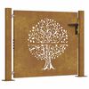 vidaXL Poort 100x75 cm boomontwerp cortenstaal