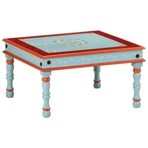 vidaXL Salontafel handbeschilderd massief mangohout blauw