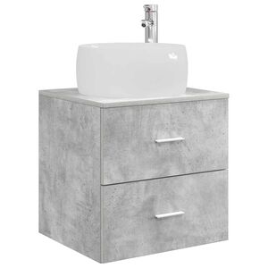 vidaXL Wandgemonteerde wastafelmeubel Betongrijs 49,5 x 44,5 x 66 cm