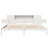 vidaXL Bed met boekenkast zonder matras grenenhout wit 180x200 cm