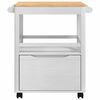 vidaXL Keuken Trolley FLORO Wit 72,5 x 45 x 80 cm Massief Vurenhout