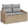 vidaXL Tuinbankenset met kussen 14 pcs Beige poly rattan