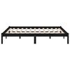 vidaXL Bedframe massief grenenhout zwart 200x200 cm