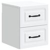 vidaXL Wandbeugel Bedkast met lade Wit 34,5 x 33 x 40 cm Bewerkt hout