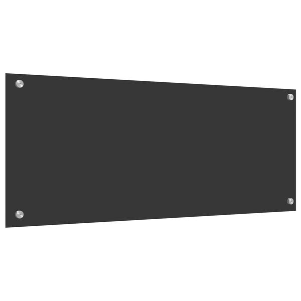 vidaXL Keuken Achterwand Donkergrijs 100 x 40 x 0,6 cm gehard glas