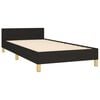 vidaXL Bedframe zonder matras 80x200 cm stof zwart