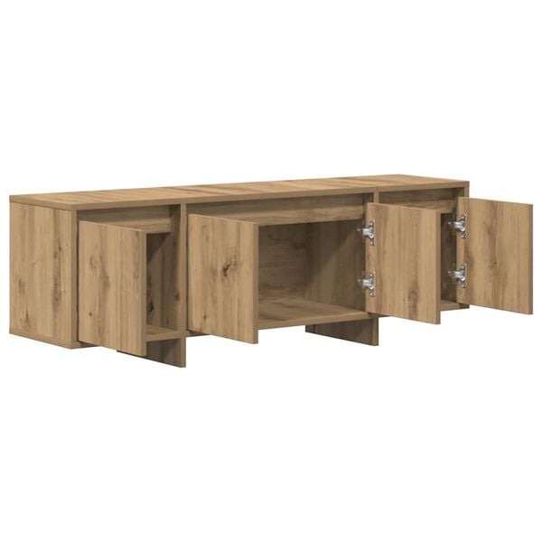 vidaXL Tv-meubel 120x30x40,5 cm bewerkt hout artisanaal eikenkleurig