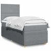 vidaXL Boxspring met matras stof lichtgrijs 100x200 cm