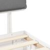 vidaXL Bedframe met Gevoerd Hoofdgedeelte Lichtgrijs 140 x 200 cm