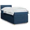 vidaXL Boxspring met matras stof blauw 80x200 cm
