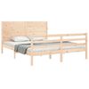 vidaXL Bedframe met hoofdbord massief hout 160x200 cm