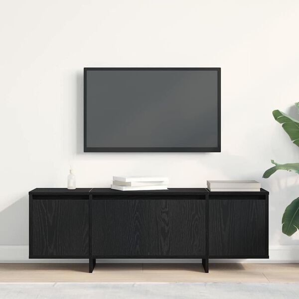 vidaXL TV-kast Zwart Eiken 120 x 30 x 40,5 cm Bewerkt hout