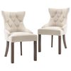 vidaXL Eetkamerstoelen 2 st stof beige