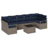 vidaXL Bankstel 8 st 7-Aantal zitplaatsen Grijs poly rattan