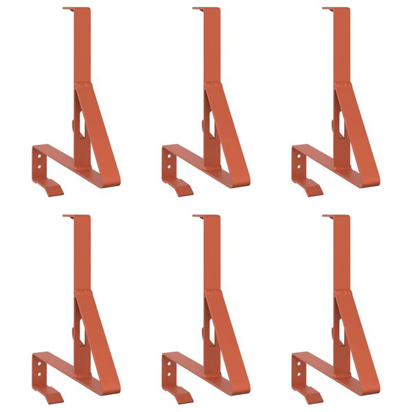 vidaXL Sneeuwbeveiligingsteun Rood 29,5 x 3 x 34,5 cm Staal