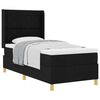 vidaXL Boxspringbed met matras met hoofdeinde Zwart 90 x 190 cm Stof