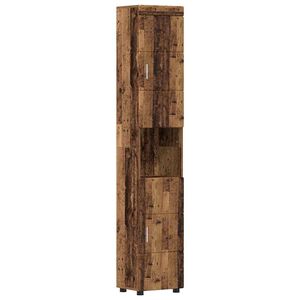 vidaXL Badkamerkastenset TULUM Oudhout 37 x 31,5 x 203 cm Bewerkt hout