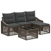 vidaXL Tuinbankenset 5 st Grijs poly rattan