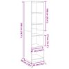 vidaXL Kledingkast 50x50x200 cm bewerkt hout oud hout