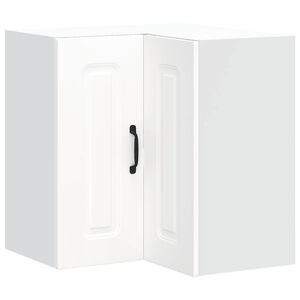 vidaXL Keukenwandhoekkast Kalmar bewerkt hout wit