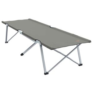 vidaXL Opvouwbaar Camping Bed Grijs 194 x 62,5 x 42,5 cm