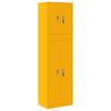vidaXL Opbergkast 2 st Mosterdgeel 60 x 40 x 210 cm Staal