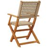 vidaXL Tuinstoelen 8 st inklapbaar poly rattan en massief hout beige