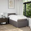 vidaXL Boxspring met matras stof taupe 90x200 cm