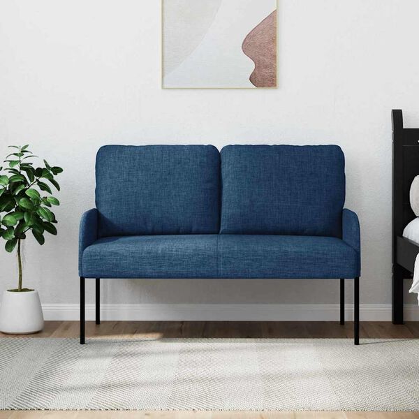 vidaXL Banken met kussen 110cm Blauw Multiplex